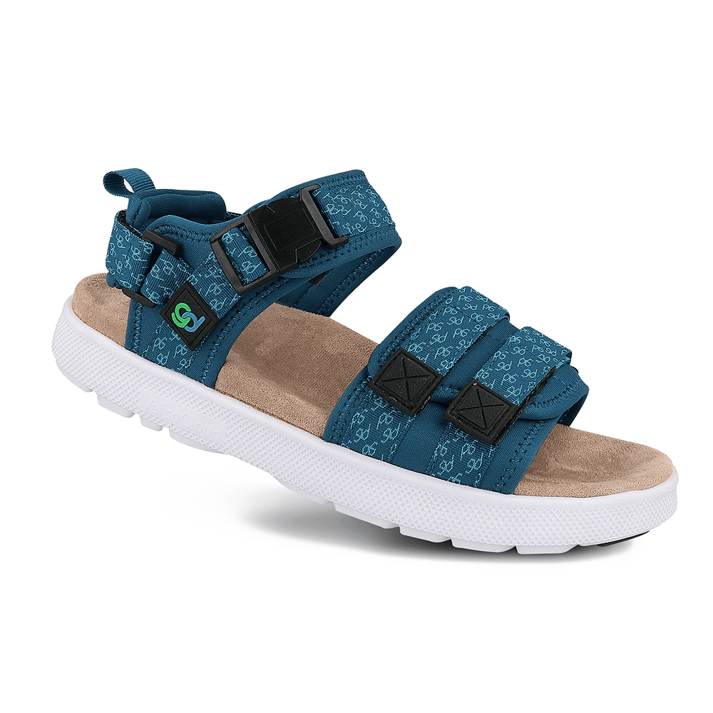 Re-Defy Women's Cafe Sandals Blue White - YB7214FU